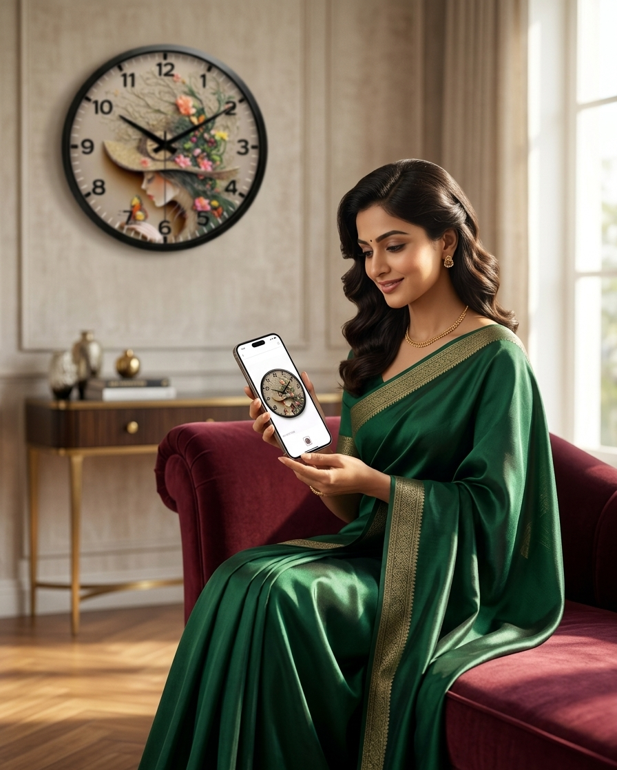 Artisan’s Serenity Portrait Clock