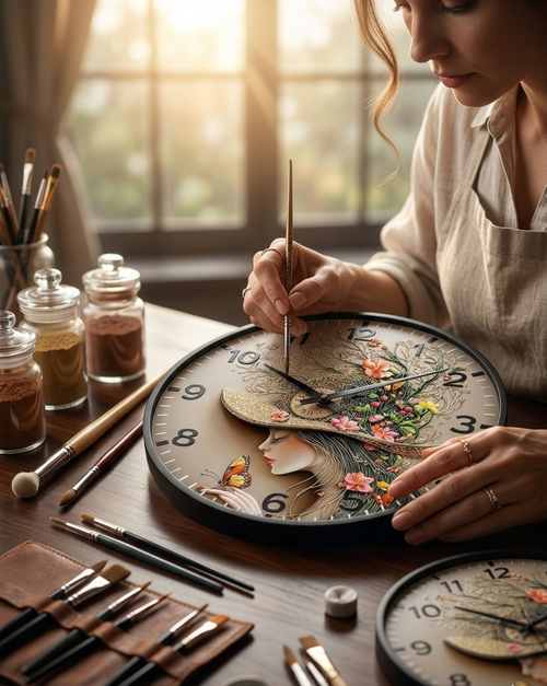 Artisan’s Serenity Portrait Clock